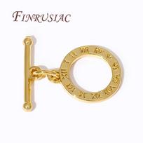 18K Gold Plated OT Clasp Toggle Clasps For Necklaces,Jewelry Clasp Connector For Bracelets Making Accessories DIY Fittings 8 Pieces beige