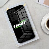 Mašinos FENDT Telefono dėklas Samsung S26 S25 Edge Ultra 23 22 21 20 Ultra Plus S24 Fe Stiklinis dangtelis Galaxy S26 gray