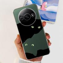 For Xiaomi Redmi A3 Case RedmiA3 A 3 4G 2024 Elegant Printing Soft Silicone Clear TPU Slim Phone Back Cover Redmi A3 gray