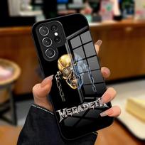 Megadeth Metal Band Phone Case For Samsung S26 S25 Plus S20 S20 Plus S22 Ultra S23 FE S21 Plus S21 Ultra Glass Cover Samsung S23 Ultra black