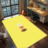 Large Area Home Decor Rug Bread Superman Non Slip Washable Floor Mat Gamer Room Carpet 60x90cm black