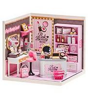 ROBOTIME Rolife Super Creator Series Pink Beauty Miniature DollHouse Display Relaxing Craft Unique Birthday Gift for Women Girls brown