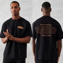 Fashion Gym Fitness Tshirt Oversized Cotton Unisex Unisex Summer Luxury Brand Retro Leisure Loose Couple Short Sleeve Tshirt XL black