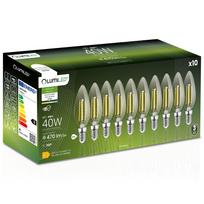 10X Led Bulb E14 Candle B35 4W = 40W 470Lm 4000K Neutral 360° Filament Lumiled