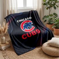 Chicago Cubs Flannel Fleece Blanket Cozy Warm Throw Blanket For Couch Bed Travel All Season Use 75x90cm