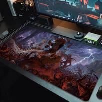 Doom Pelės Padas Didelis Žaidimų Stalo Pagalvėlė Neslystantis Nešiojamojo Kompiuterio Planšetinio Kompiuterio Didelis Pelės Padas XXL Kilimėlis Mini Kompiuterio Žaidimų Kilimėlis Su Užrakinta Briauna_xia 30cmx60cm(11.8x23.6inch)