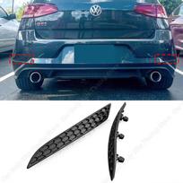 For VW Golf MK7.5 GTI GTD R R-Line TSI TDI Hatchback 2017-2020 Rear Bumper Honeycomb Reflector Splitter Insert Cover Body Kits MK7.5 Gloss Black
