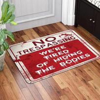 Vintage Warning Sign Carpet Mat Area 51 Rug No Trespassing Grunge Retro Design Cattle Dog Home Decoration Floor Mats Welcome Mat 40x60cm16x24in white