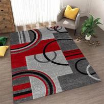 Nordic Area Rug, Abstract Non-Slip Washable Geometric Carpet, Modern Floor Mat for Living Room Bedroom Apartment Office Home 50x80cm