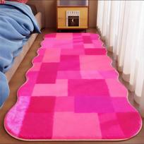 Dopamine Color Rugs for Bedroom Irregular Shape Living Room Decoration Carpet Home Thick Plush Floor Mat Fluffy Soft Bedside Rug 40x100CM