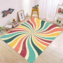 Wavy Swirl Seamless Style Area Rug Outdoor Rug Play Mat Floor Mat Modern Carpet Non-Slip Home Decor Living Room Bedroom Nursery 120x160cm