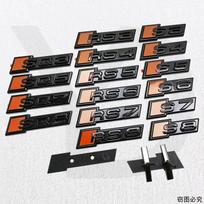 ABS Car Front Grille Emblem for Audi RS6 S8 SQ5 SQ7 S3 SQ3 RS4 S4 S5 S6 S7 SQ8 RS3 RS5 RS7 RS8 Badge Sticker Decals Accessories S8