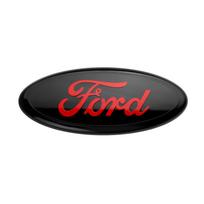 115/150/177/224mm Car Front Hood Emblem For Ford Fiesta Range Focus Mondeo Explorer Transit Edge Fusion Auto Rear Trunk Sticker 115mm gray