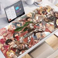 Anime Attack on Titan Gaming Mouse Pad XXL Large Mousepad For PC Gamer Desktop Decoration Office Mouse Mat Nonslip Deskmat Rugs 800x400x2mm black