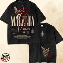 Elden Ring Vintage OverSized Washed T-Shirt, Malenia Graphic Tee XL black