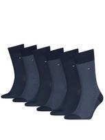 TOMMY HILFIGER Vyriškos kojinės, 6 poros, TH MEN SOCK 6P TIN GIFTBOX BIRDEYE