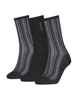CALVIN KLEIN Moteriškos kojinės, 3 poros, CK WOMEN SOCK 3P GIFTBOX CONTRAST RIB