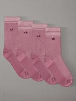 CALVIN KLEIN Moteriškos kojinės, 4 poros, CK WOMEN SOCK 4P GIFTING LUREX STRIPE