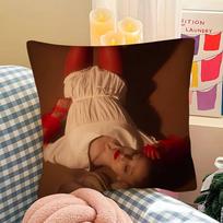 Singer A-Ariana-G-Grande Pillow Case Square Pillow Bedroom Sofa Leisure Comfort Cushion Car Living Room Home Decoration 16x16Inch black