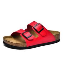 Vasaros vyriškos moteriškos klumpės kamštinės šlepetės basutės mikropluošto oda kasdienės slip-on basutės paplūdimio batai didelis dydis 48 49 38 red