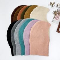 Moterų ir vyrų balaklava slidinėjimo kaukės kepurė C6661_Pink beige