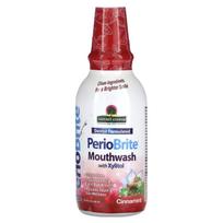 Nature's Answer, PerioBrite, burnos skalavimo skystis su ksilitoliu, cinamonų ir mėtų skonio, 16 fl oz (480 ml) white