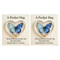 Symbolic Butterfly Shaped Pocket Hug With Encouragement Card Gift Ideal for Parties Birthdays and Holidays