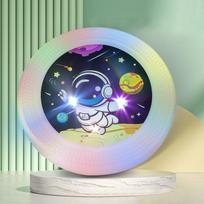 Lauko LED šviesos skraidanti lėkštė Vaikų mados silikoninis žaislas UFO Mokymai Tėvų ir vaikų žaidimai Interaktyvus žaislas Šuns skraidanti lėkštė blue