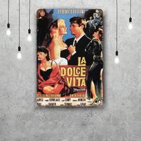 La dolce vita Dekoratyvinis plakatas Vintažinis skardos ženklas Metalo ženklas Dekoratyvinė plokštelė barui, alaus barui, vyriškam kampeliui, klubui Sienų dekoracija 30x40cm(11.8x15.7inch) black