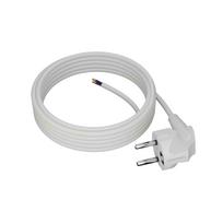 Przewód Zasilający Kabel Z Wtyczką Kątową 5M 3X1Mm2 16A Uni-Schuko Biały