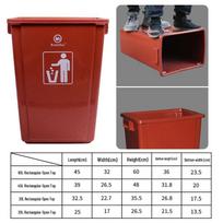 60L patalpų/lauko šiukšliadėžė su atverčiamu dangčiu virtuvei ir biurui 20L Rectangular Thickened