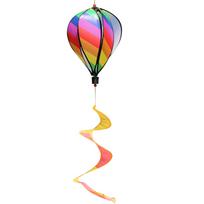 Hot Air Balloon Rotating Wind Strip Windmill Wind Chimes Rainbow Hot Air Balloon Garden Spinner Rotating Sequins Windmill red
