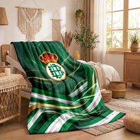 Real Betis Futbolo Spaudinio Flanelinis Antklodė Minkštas Šiltas Sofa Lova Mėtomas Antklodė Namams Biurui Miegamajam 75x90cm
