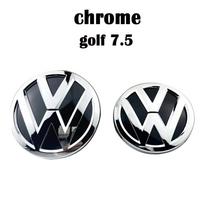 2pcs Car Front Bonnet Grille Rear Trunk Emblem Logo Replacement Badge Golf6 Golf7 Replaced For vw Golf 7.5 MK7.5 2018 2019 2020 black