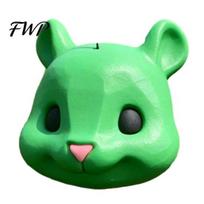 Easy to Fill Squirrel Food Station Head Feeder, Funny Mask Hanging Novelty Animal Quirky Gift for Gardeners Face Design, Wildlife Feeder Outdoor žalia