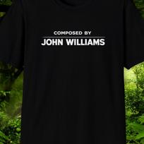 John Williams- Has me calm...+ composed: Spielberg Movies- Disclosure, Jaws, Close Encounters, ET, Indiana, Harrison. Vader, Lucas, Raiders T-shirt 130 black