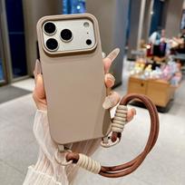 Liquid Silicone Wrist Strap Candy Case for iPhone 18 17 Air 16 15 14 13 Pro Max Plus Lanyard Shockproof Anti-Loss Soft Cover iPhone 13 Pro gray