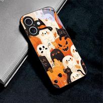 Autumn Halloween For Apple Black Phone Case For iPhone 17 16 15 14 13 12 Mini 11 Pro Max 17 Air 7 8 Plus XR Xs Glass Back Cover iPhone 12