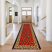 A Leopard Print Hallway Rug, Entrance Mats for Villas, Long Floor Mats for Home Corridors, Rugs for Laundry Rooms Anti-fatigue 40x120cm