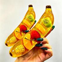 Fruit Banana Jelly Squishy Toy Stress Ball Fidget Toys Big Slushy Banana Squishy Toys Squeeze Ball Asmr Anti Stress Relief Toys