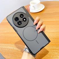 Magnetic Matte Full Hinge Phone Case for OPPO Find N6 N5 Shockproof Wireless Charging Solid Color Skin Feel Protective Cover OPPO Find N6 gray