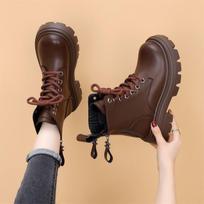 Platform Martin boots women's spring and autumn 2026 new British style fashion short boots single boots with skirt 39 black
