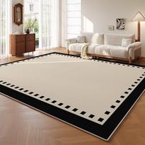 French Style Living Room Area Rug Non-Slip Washable Modern Geometric Velvet Carpet Sofa Coffee Table 160x230cm Crystal Fiber