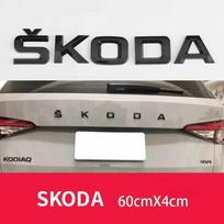 For Skoda FABIA KAMIQ KAROQ KODIAQ OCTAVIA RAPID SUPERB YETI Car Trunk Letters QY5 Emblem Logo Sticker Front Rear Badge Accessories gray
