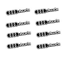 4 vnt. 3D aliuminio emblema lipdukas automobilio qwe2o dekoruoti Skirta qwe2 A1 A3 A4 B8 8P A6 C7 A5 Q5 B7 B6 B9 A7 A8 RS Q3 Q7 Q2 TT