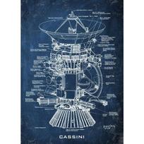 Saturn V Apollo Raketa ir Apollo Mėnulio Modulis Mėlynasis Spaudinys Drobės Tapyba Aviacijos Meno Kūrinys Mėlynojo Spaudinio Plakatai Kosmoso Retro Dekoras 40cm×60cm NoFrame gray