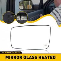 For Ram Dodge 1500 Exterior 2500 Glass Mirror Power Heated Left Side Driver EXV gray