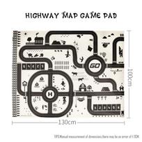 Road Mat Children Traffic Car Map Boy Girls Educational Toy Road Plastic Carpet Playmat For Baby Mats City Kids Toys Games black