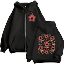 Eddie Munson Demogorgonas Mielas Kanibalas Gėlė Užtraukiama su gobtuvu Hoodies Vyriški Moteriški Drabužiai Mada Užtraukiama su gobtuvu Palaidinės Striukės XS black