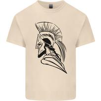 Spartan Helmet Training Bodybuilding MMA Mens Light Cotton T-Shirt Unisex T-Shirt XXXL beige